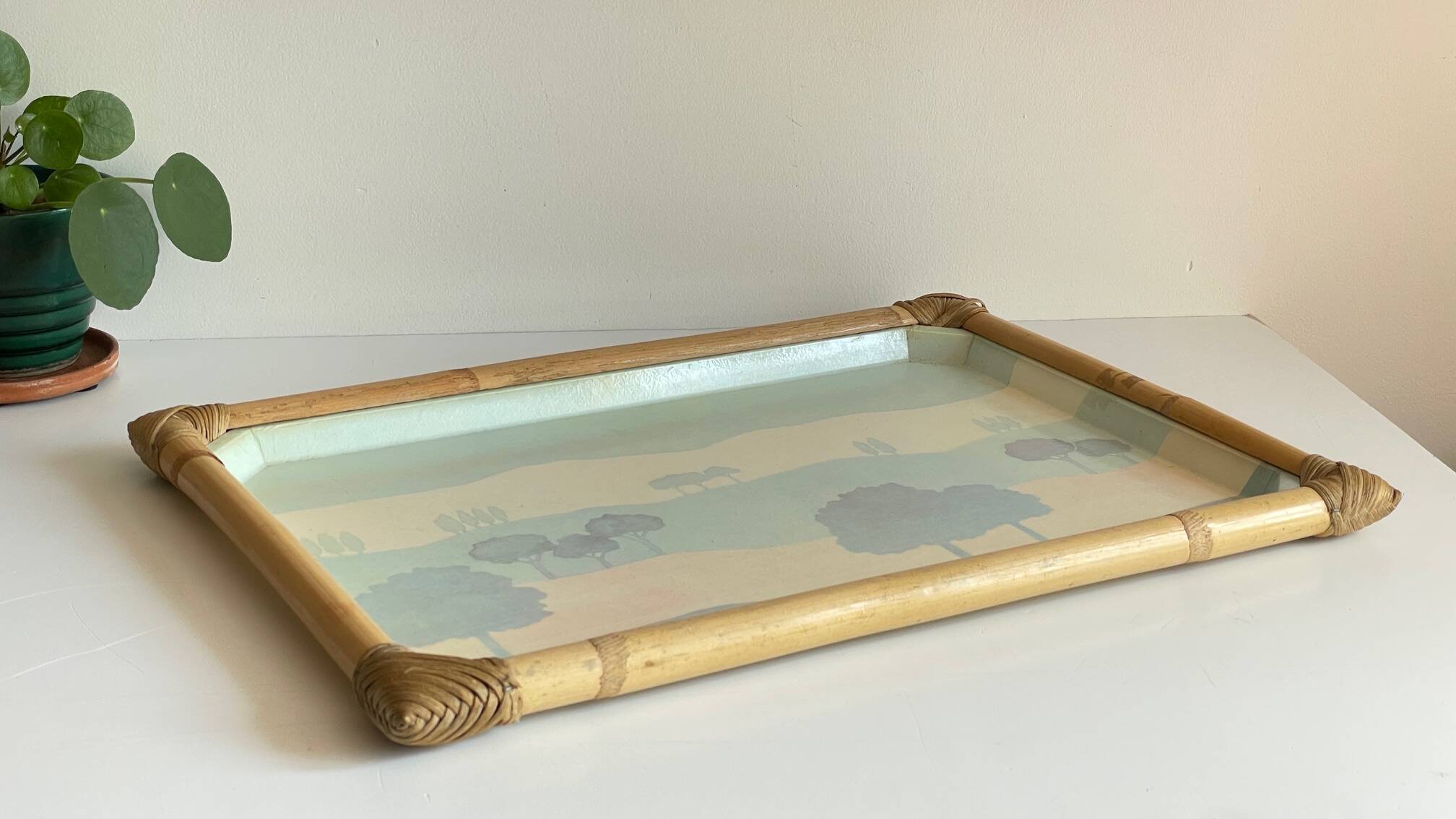 Catherine escalon vintage fiberglass serving tray