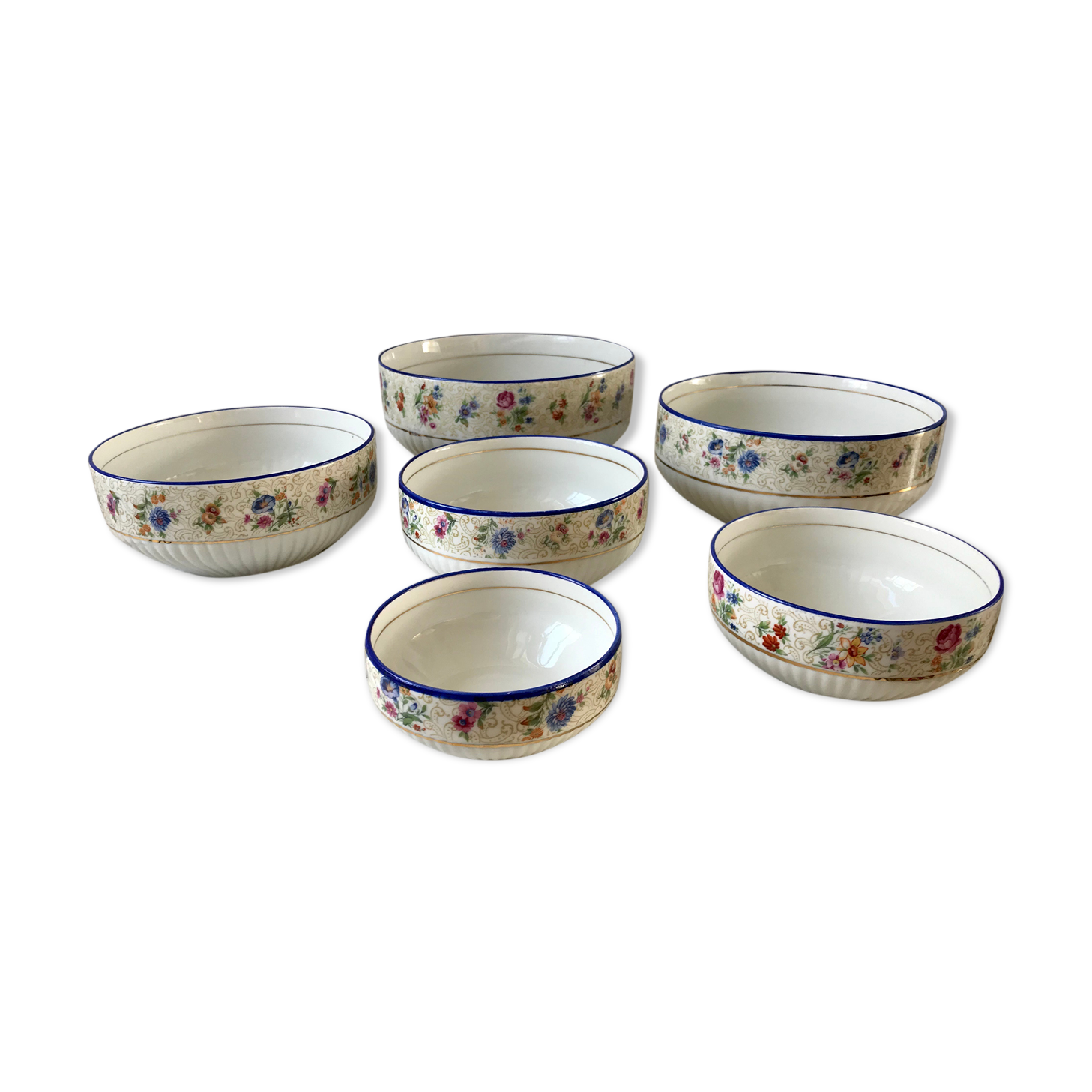 Saladiers gigognes porcelaine de Limoges années 50