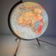 Globe vintage 1963 terrestrial Taride tripod glass world map - 28 cm