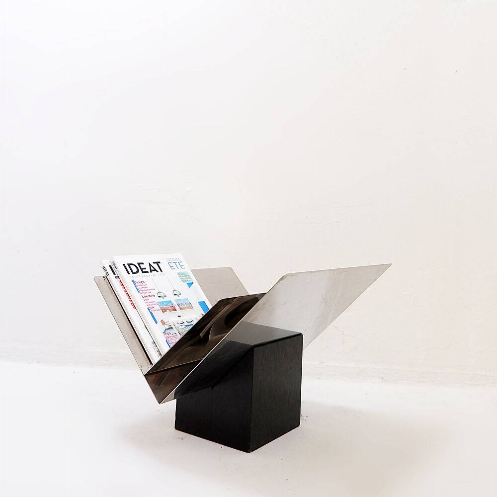 Sculptural magazine rack by G. Giuliana, Mazza Sergio for Krupp - 1970