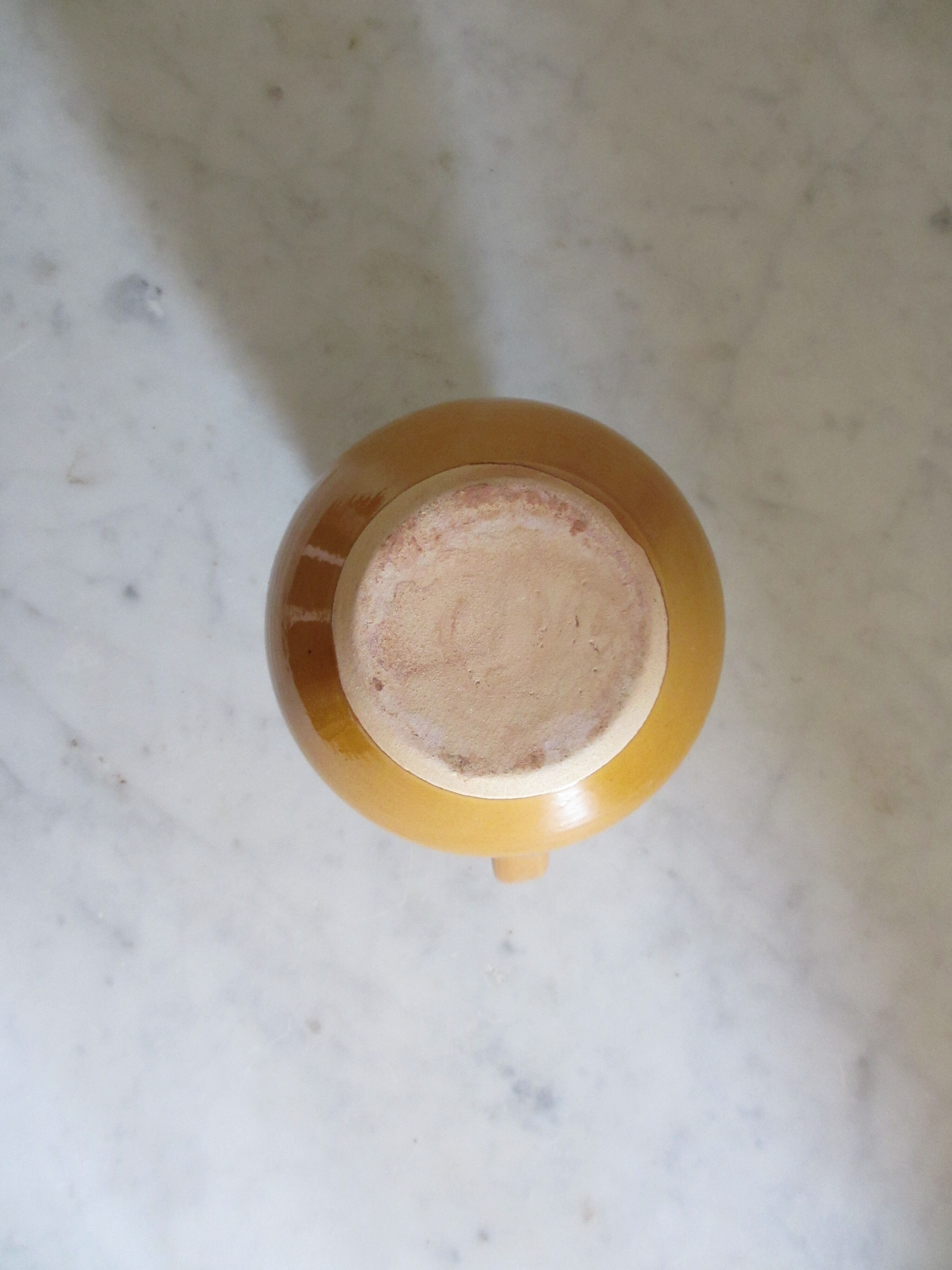 Enamelled earthenware pitcher