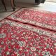 Ancient Pair of Red Kashan Oriental Ispahan Persian Rugs
