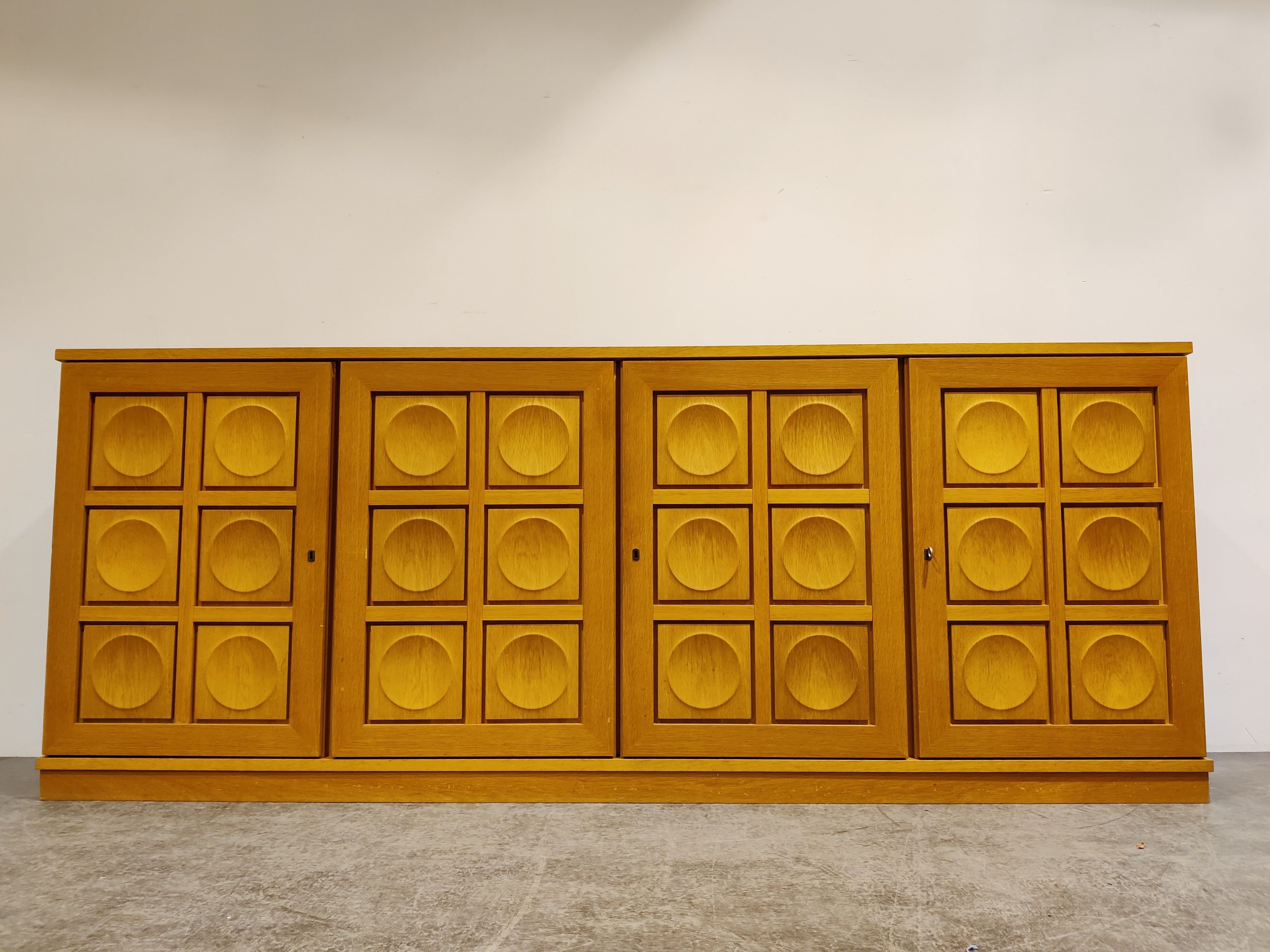 Graphical brutalist credenza, 1970s