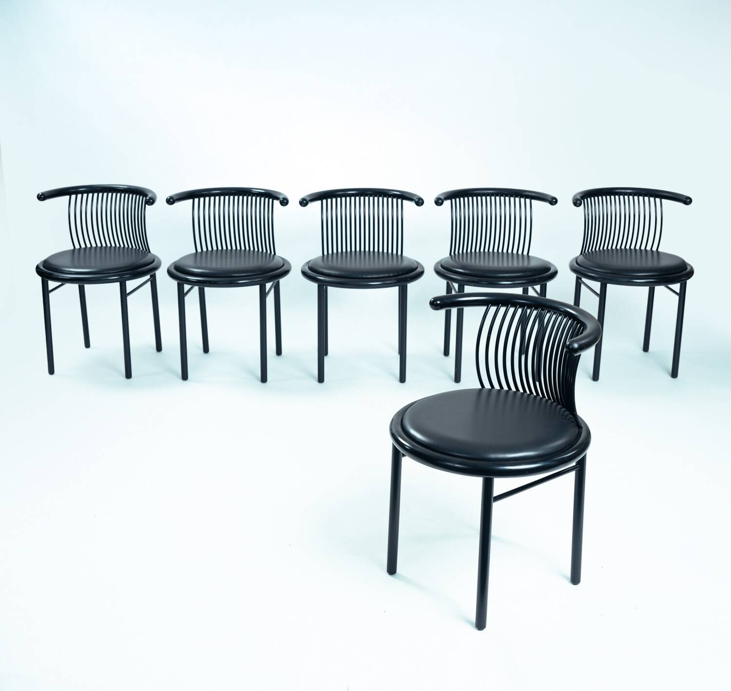 Chaises circo lubke par herbert ohl, années 1980, lot de 6
