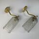 Pair of vintage bubble glass wall lights