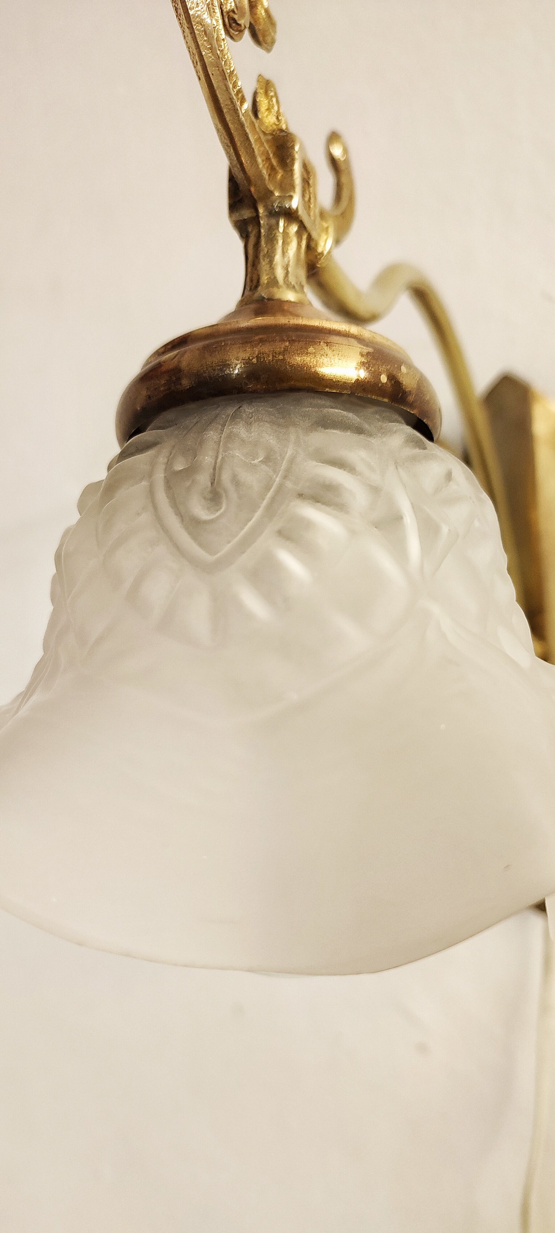 Bronze Modernist wall lamp. Spain, 1930s.