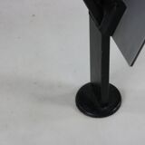 Eighties design set of two aluminium and steel Belgian design chairs