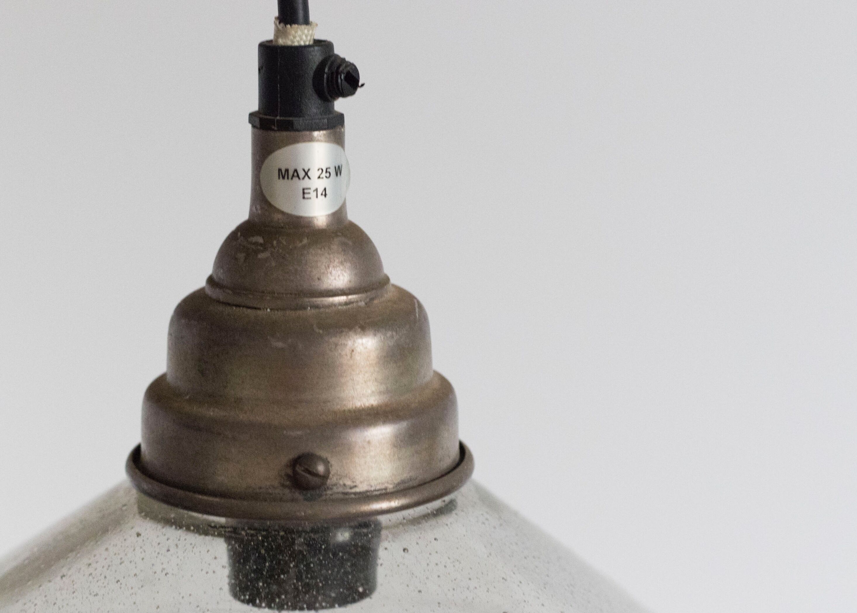 Suspension en verre vintage