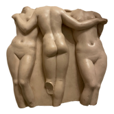 Bas relief des trois grâces moulage antiquité du Louvre