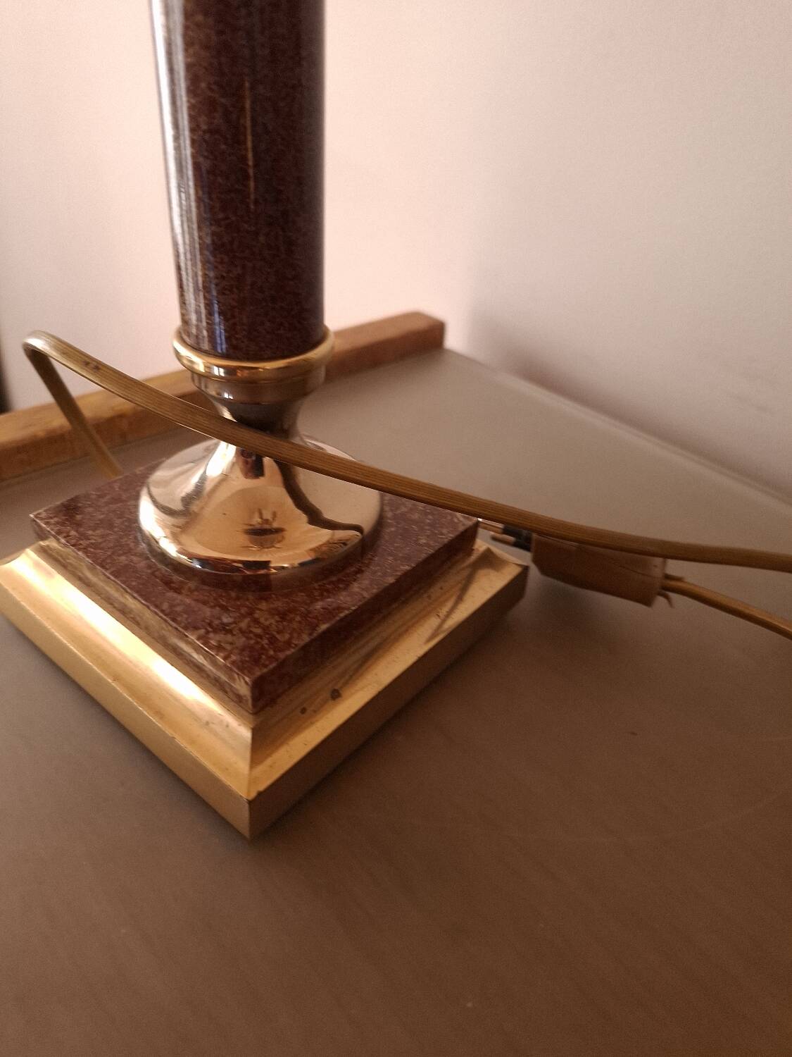 80's tortoiseshell palm tree lamp