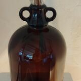 Amber glass cylinder with 2 handles