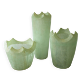 Ensemble de 3 vases géants sculpturaux – Fibre de verre – Pièce unique