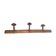 Coat rack 3 patères, wooden - Vintage bamboo shape