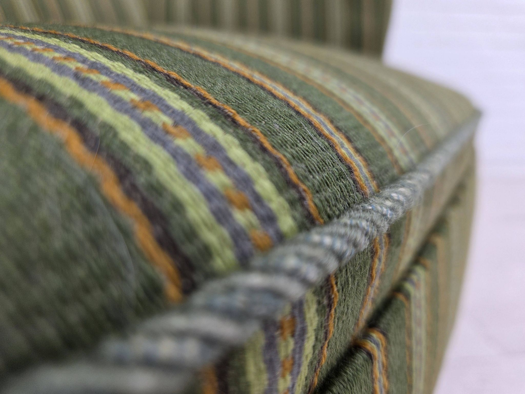 1960s, Danish armchair, green furniture wool, teak wood.