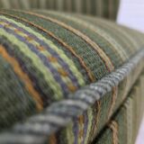 1960s, Danish armchair, green furniture wool, teak wood.