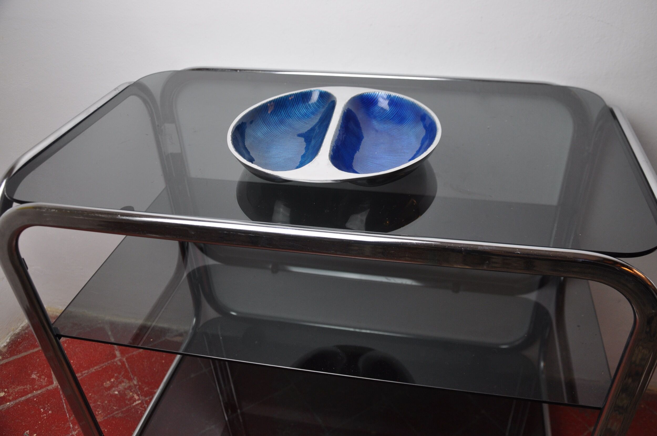 Brutalist ramekin enamelled by david marshall, 1980, spain