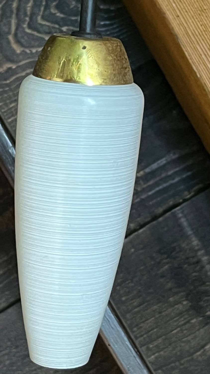 Brass/metal pendant light 3 arms 50s/60s