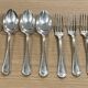 Set of 12 cutlery signed Christofle model Spatours in silver metal