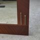 1950s modernist mahogany veneer mirror