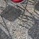 Set of 6 folding chairs from the 70s tweed and chrome metal