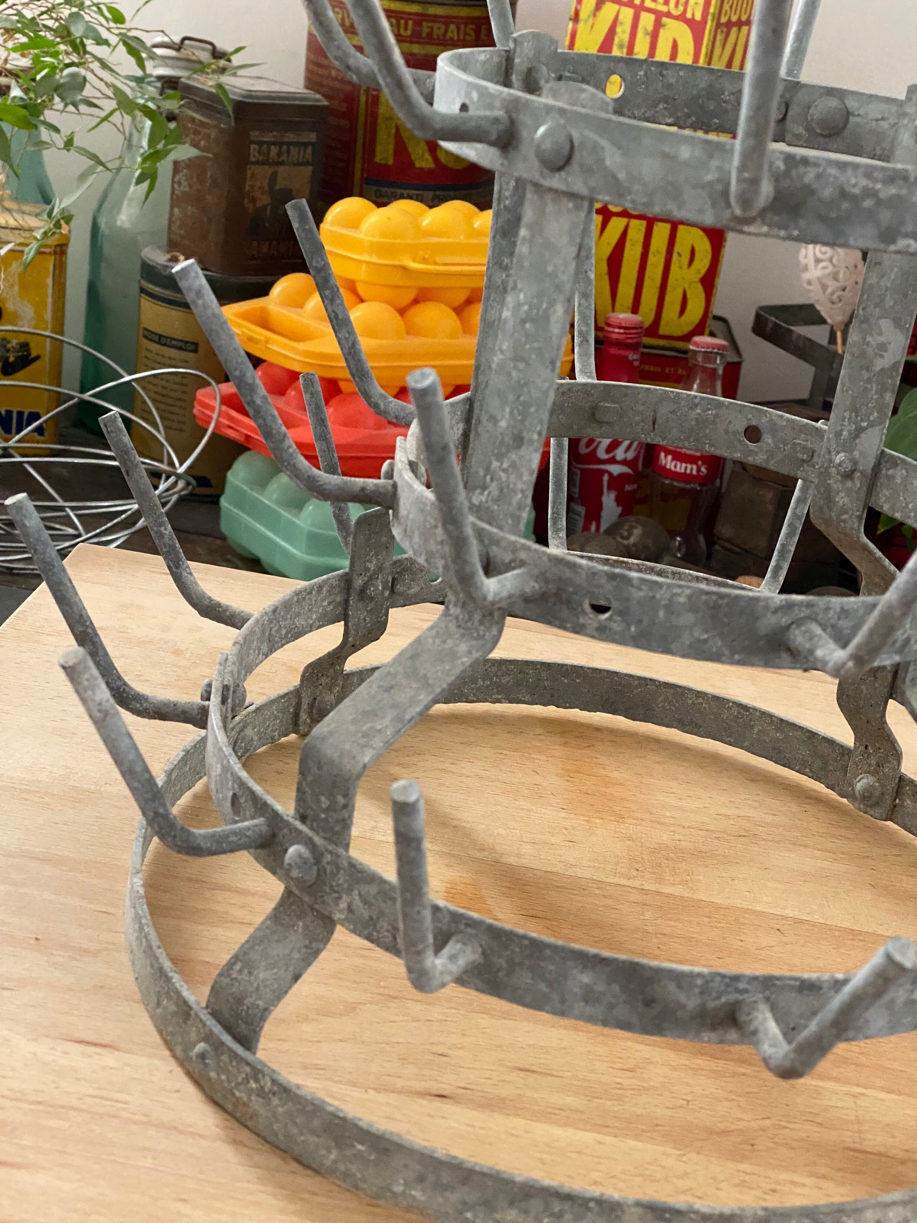 Hedgehog with vintage bottles