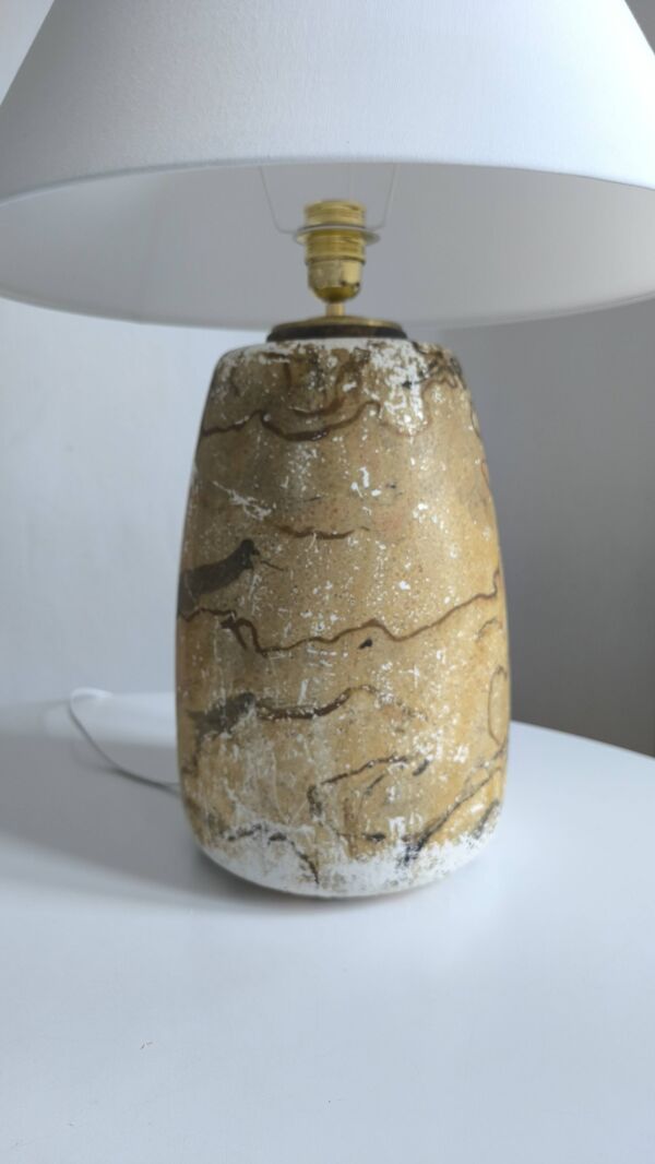 Lampe en faience vintage 1960