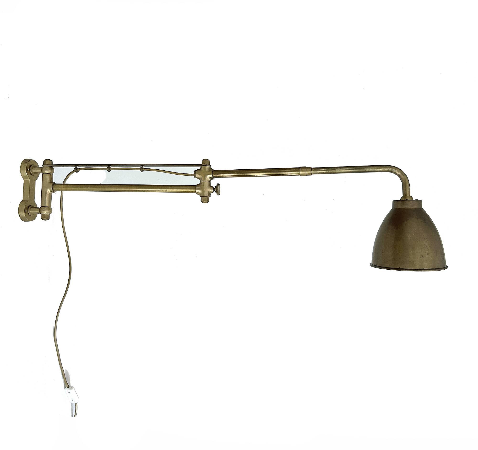 Large industrial art deco wall lamp