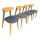 (Lot) 4 Baumann Fontania chairs 1960 (Fully restored)