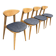 (Lot) 4 Baumann Fontania chairs 1960 (Fully restored)