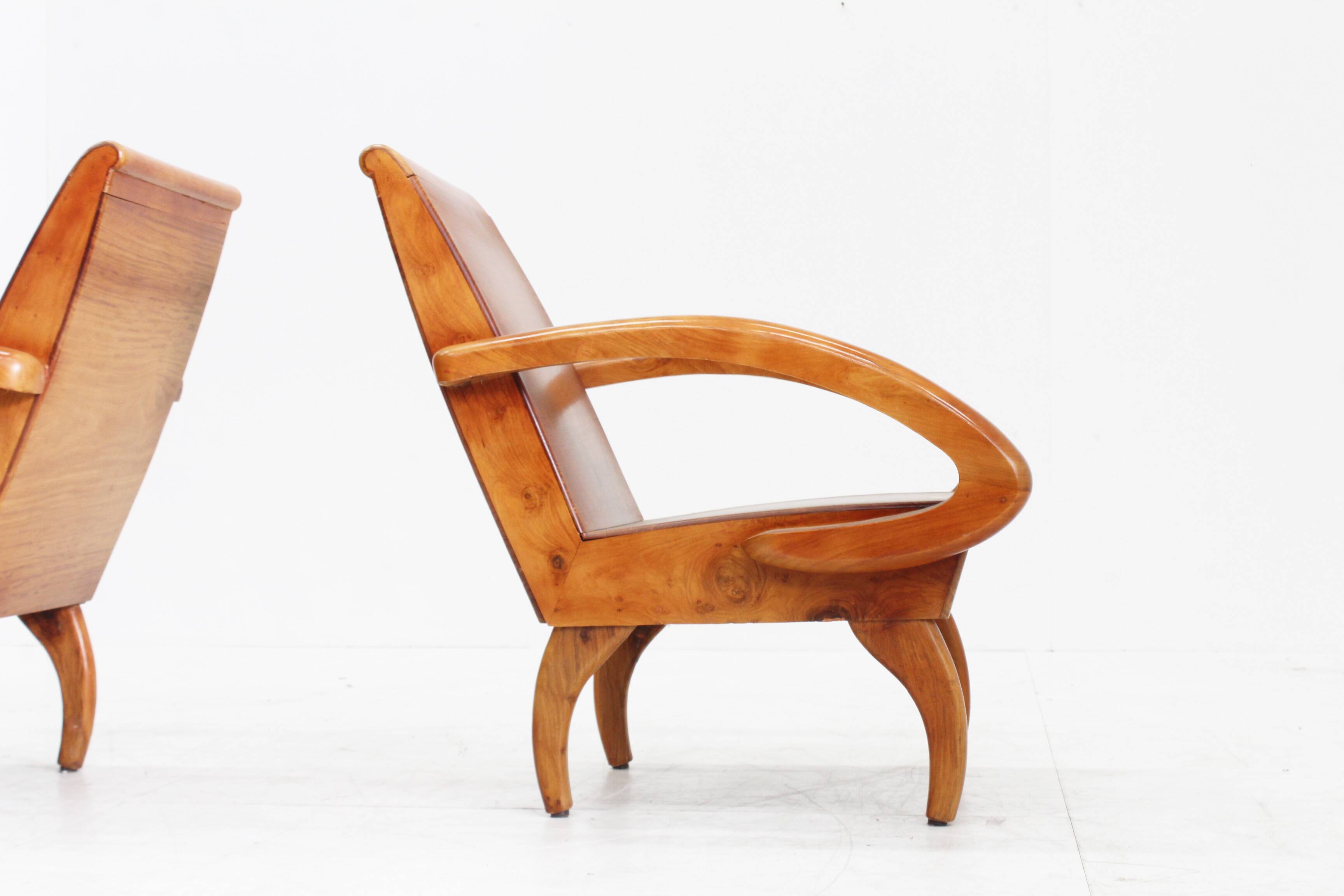 Ensemble de fauteuils du milieu du siècle en bois courbé