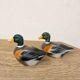 Paire de canards vintage en faïence Michel Caugant