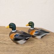 Pair of ceramic ducks by Michel Caugant – vintage