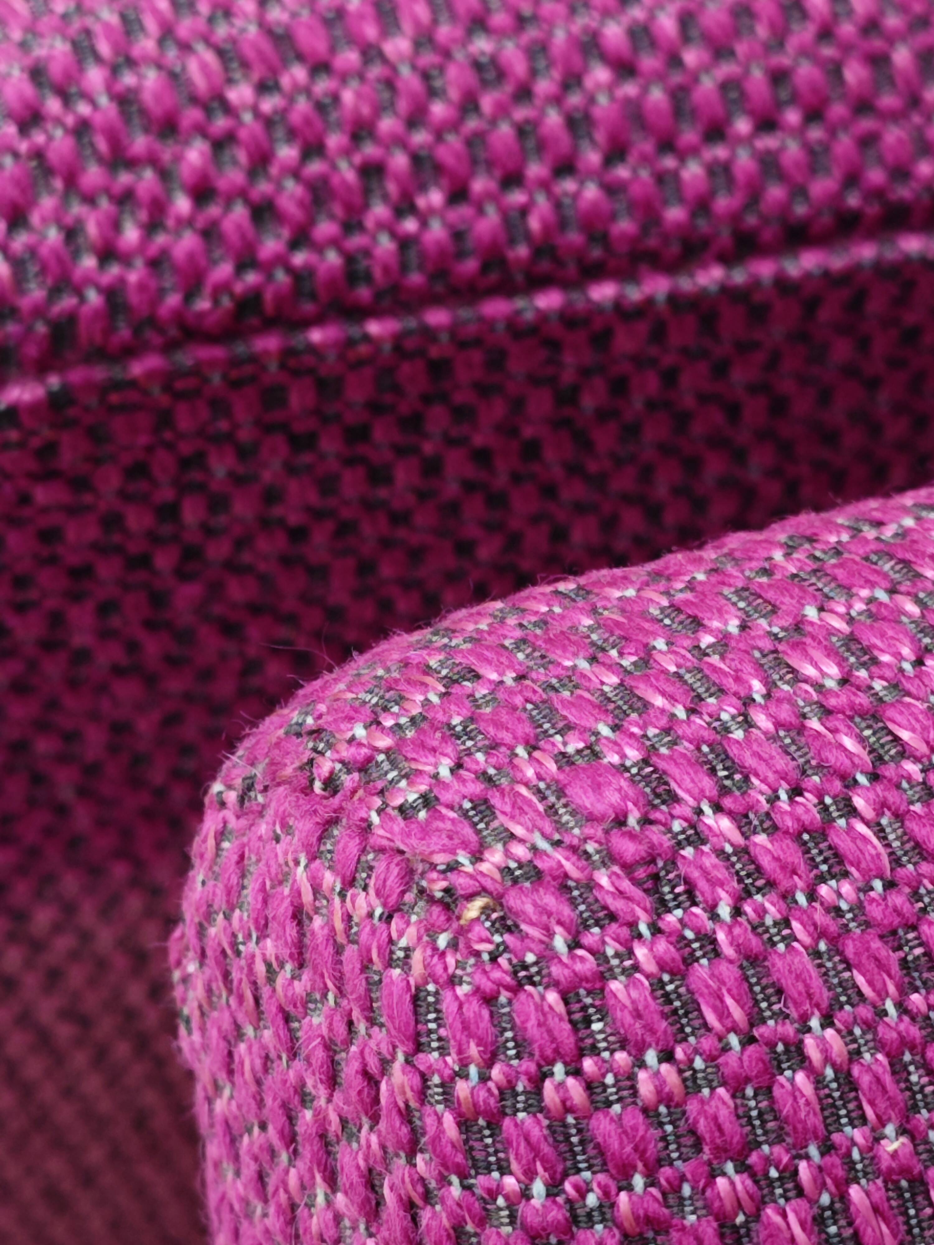 Pair of 6953 purple armchairs by Jaroslav Smidek for TON (Thonet)