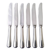 6 Jean Couzon knives, silver-plated metal and stainless steel, 23 cm