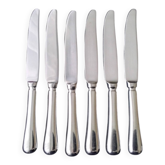 6 Couteaux Jean Couzon Métal argenté et inox   23 cm