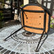 Low black leatherette stool from the 60s/70s