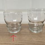 Set de 6 verres à vin en verre gravé