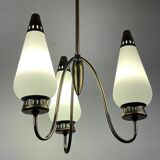 Vintage brass chandelier Italy 1960s