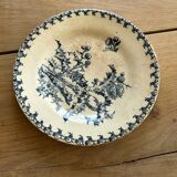 6 antique dessert plates, ironstone Gien Chardons