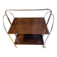 Antique & Vintage Side Table Folding Rolling Serving Cart Bar Design