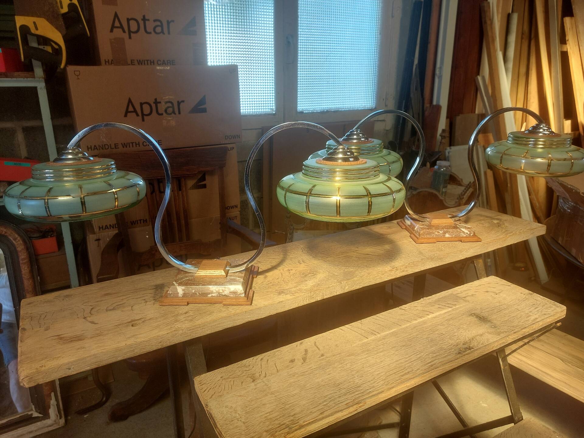 Paire de lampe style Art deco