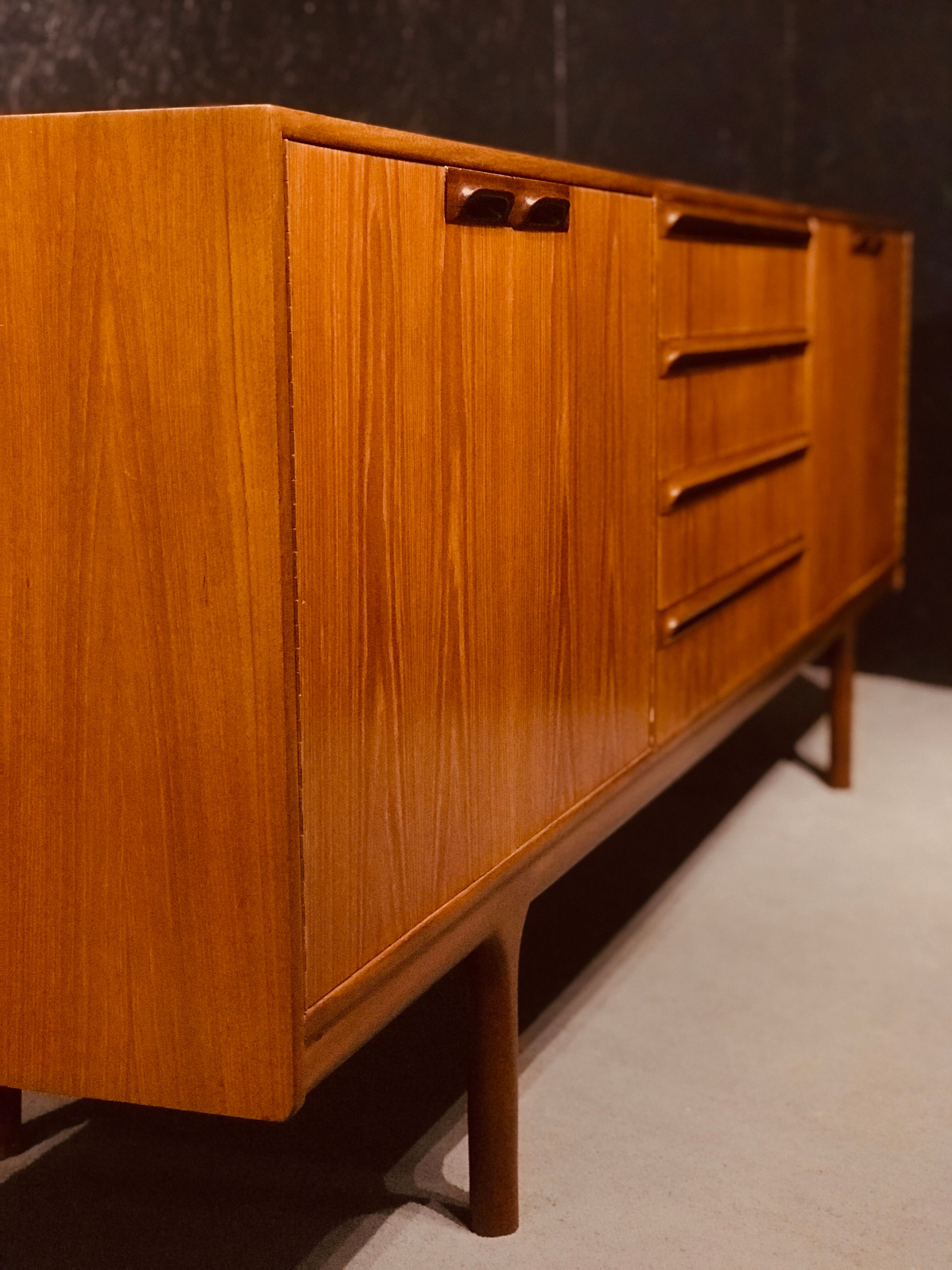 McIntosh teak sideboard by Tom Robertson, Dunbar collection, Scotland 1960.