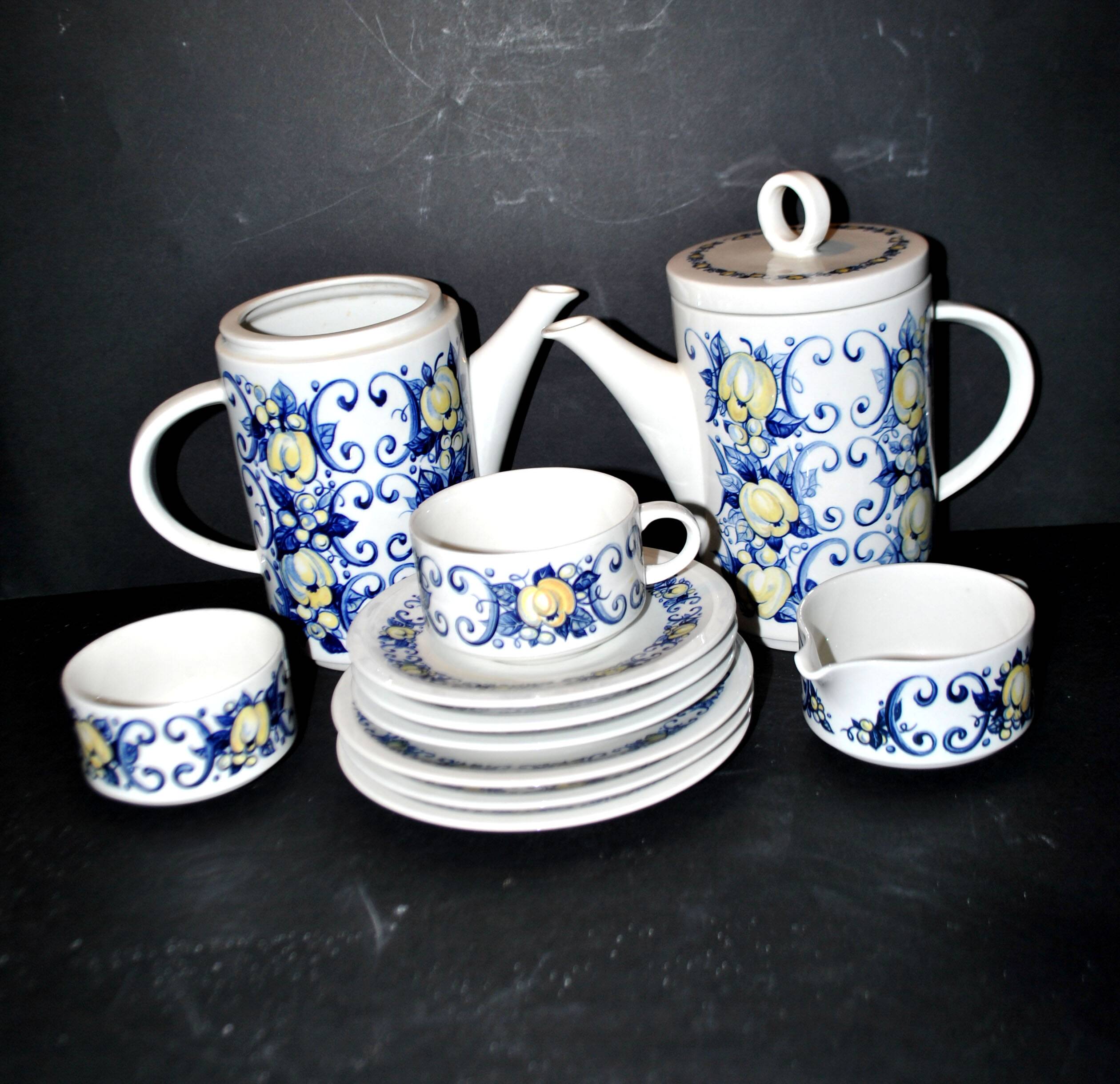 Villeroy & Boch CADIZ coffee set, coffee pot, creamer, cup