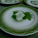 Lot 5 earthenware dessert plates from Digoin and Serreguemines