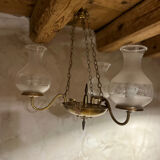 Chandelier with 3 arms in brass 1950/60
