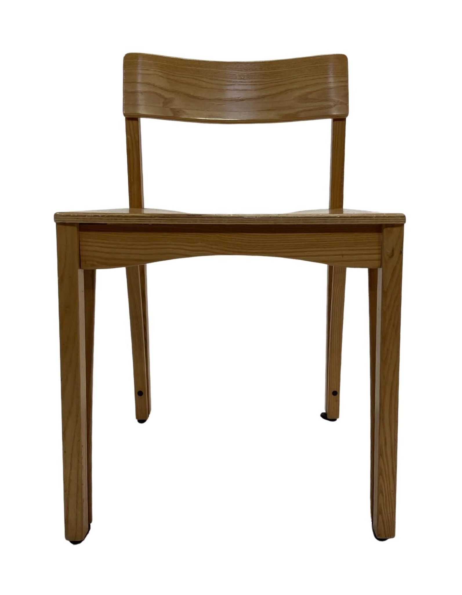 Vintage wooden chair 1980s minimalist design unique