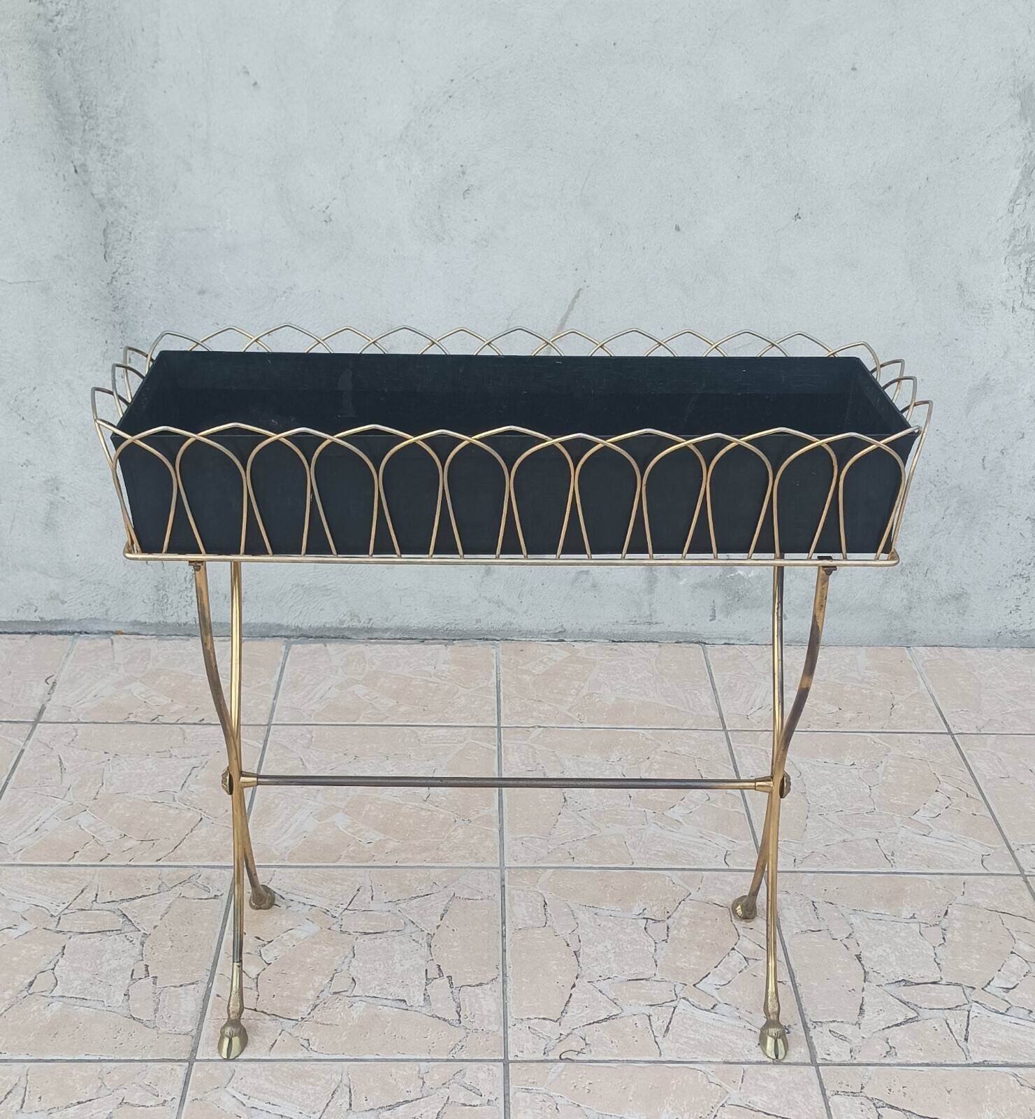 Jardinière en laiton France 1960