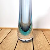 Sommerso Murano glass soliflore vase