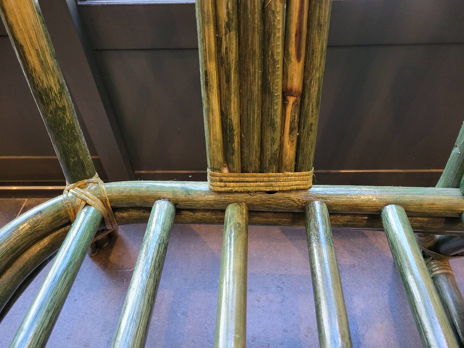 Rattan bench canapé