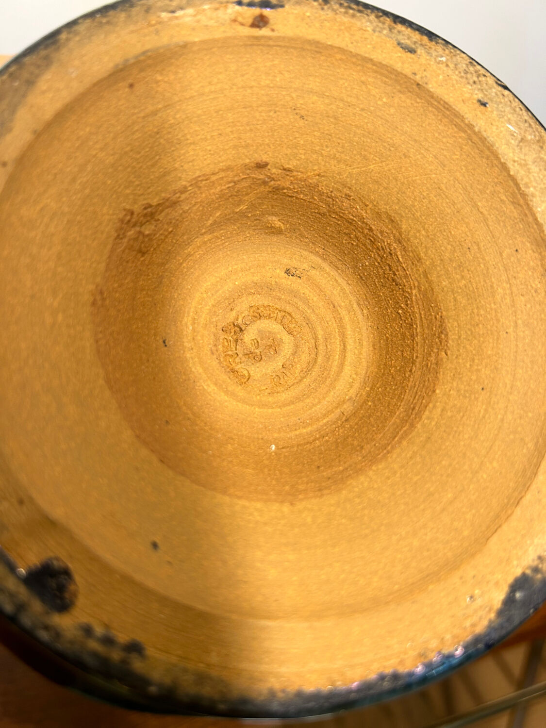 Rambervillers flamed sandstone bowl from the 60s